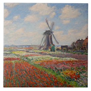 Monet - Tulpenvelden in Holland Tegeltje
