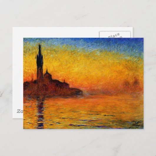Monet - Twilight Venice Briefkaart (Voorkant / Achterkant)