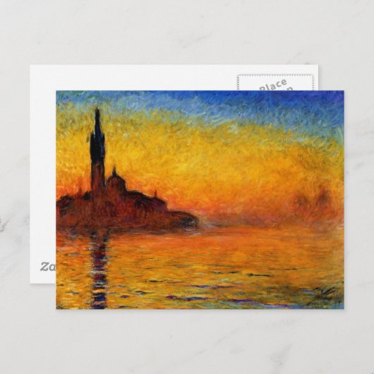 Monet - Twilight Venice Briefkaart (Voorkant / Achterkant)