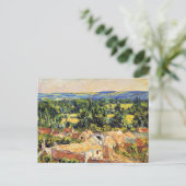 Monet - Uitzicht van het dorp Giverny Briefkaart (Staand voorkant)