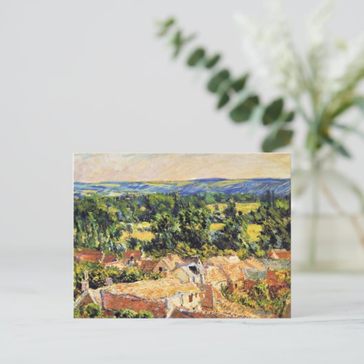 Monet - Uitzicht van het dorp Giverny Briefkaart (Staand voorkant)