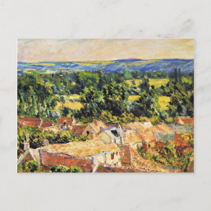 Monet - Uitzicht van het dorp Giverny Briefkaart