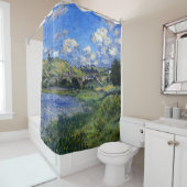 Monet - Vetheuil Passage, beroemd schilderij, Douchegordijn (In situ)