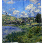 Monet - Vetheuil Passage, beroemd schilderij, Douchegordijn (Voorkant)