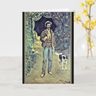 Monet, Victor Jacquemont Holding a Parasol Kaart