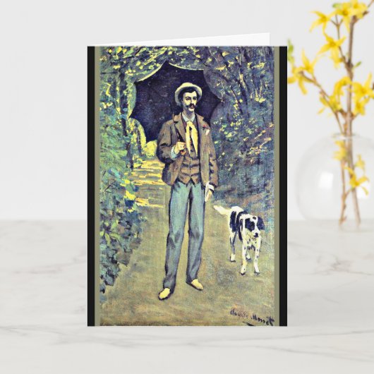 Monet, Victor Jacquemont met een parasol Kaart (Gele Bloem)