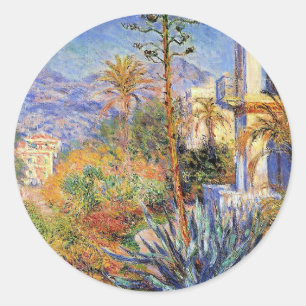Monet - Villa's in Bordighera, Ronde Sticker