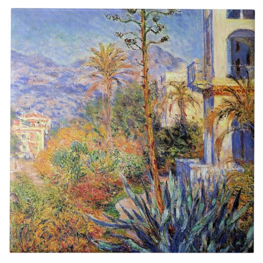 Monet - Villa's in Bordighera, Tegeltje (Voorkant)