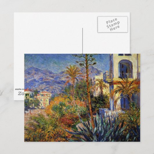 Monet - Villas op Bordighera Briefkaart (Voorkant / Achterkant)