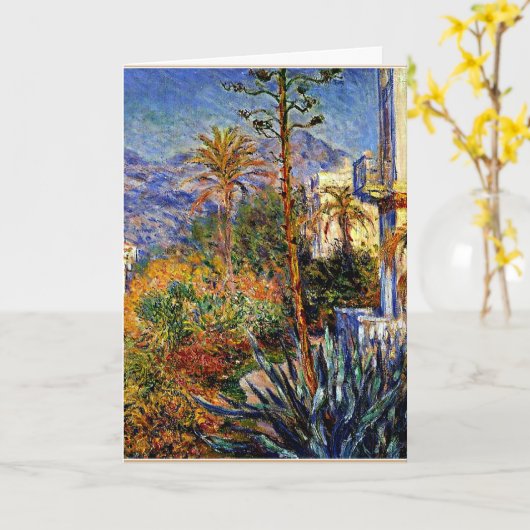 Monet - Villas op Bordighera Kaart (Gele Bloem)