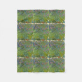 Monet vintage bloementuin vaas boeket beroemd fleece deken (Voorkant)