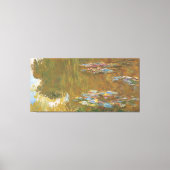 Monet Vintage de waterlat Canvas Afdruk (Voorkant)
