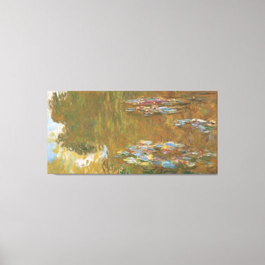 Monet Vintage de waterlat Canvas Afdruk (Voorkant)