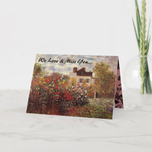 Monet Vintage Kunst Liefde Mis Je Bloemblaadjes Feestdagen Kaart