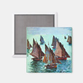 Monet - Vissersboten, Stille Zee, beroemd kunstwer Magneet