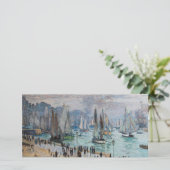 Monet - Vissersboten verlaten de haven, Le Havre Bedankkaart (Staand voorkant)
