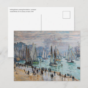 Monet - Vissersboten verlaten de haven, Le Havre Briefkaart
