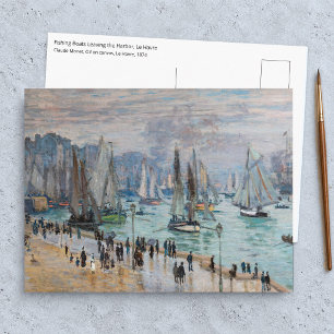 Monet - Vissersboten verlaten de haven, Le Havre Briefkaart