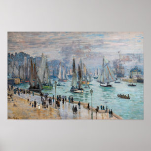 Monet - Vissersboten verlaten de haven, Le Havre Poster
