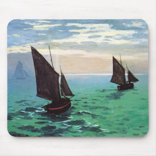 Monet Vist Boats bij Muismat Zee (Voorkant)
