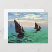 Monet Vist Boats bij Zee-uitnodigingen Kaart (Voorkant / Achterkant)