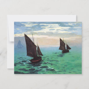 Monet Vist Boats bij Zee-uitnodigingen Kaart