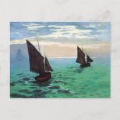 Monet Vist Boats op het Briefkaart Zee (Voorkant)