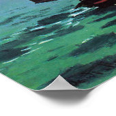 Monet Vist Boats op het Poster Zee (Hoek)