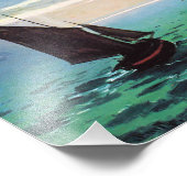 Monet Vist borden bij Zee afdrukken Foto Afdruk (Hoek)