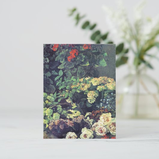 Monet - Voorjaarsbloemen Briefkaart (Staand voorkant)