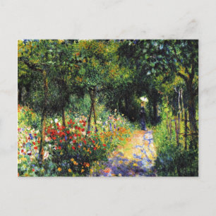 Monet - Vrouw aan de tuin, mooi kunstschilderij Briefkaart