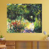 Monet - Vrouw aan de tuin, mooi kunstschilderij Canvas Afdruk (Insitu (Woonkamer))