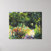 Monet - Vrouw aan de tuin, mooi kunstschilderij Canvas Afdruk (Voorkant)