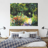 Monet - Vrouw aan de tuin, mooi kunstschilderij Canvas Afdruk (Insitu (Slaapkamer))