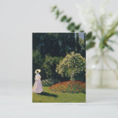 Monet - Vrouw in de tuin Briefkaart (Staand voorkant)
