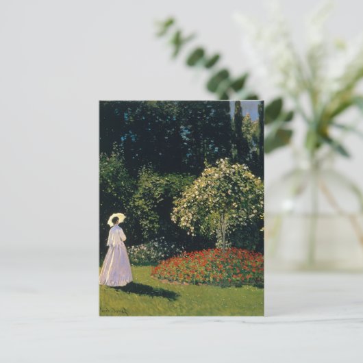 Monet - Vrouw in de tuin Briefkaart (Staand voorkant)