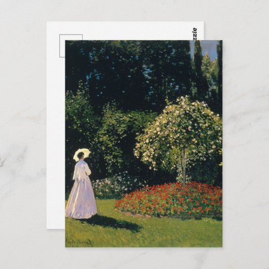 Monet - Vrouw in de tuin Briefkaart (Voorkant / Achterkant)