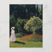 Monet - Vrouw in de tuin Briefkaart (Voorkant)