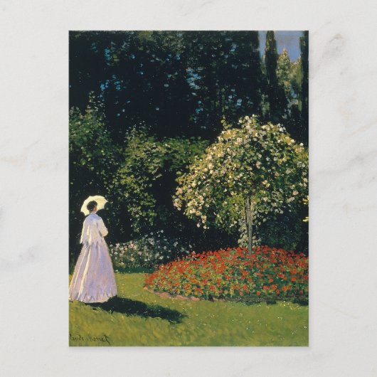 Monet - Vrouw in de tuin Briefkaart (Voorkant)