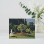 Monet - Vrouw in de tuin Briefkaart (Staand voorkant)