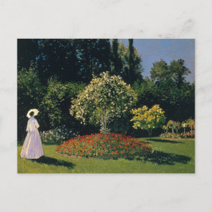 Monet - Vrouw in de tuin Briefkaart
