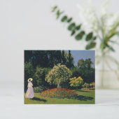 Monet - Vrouw in de tuin Briefkaart (Staand voorkant)