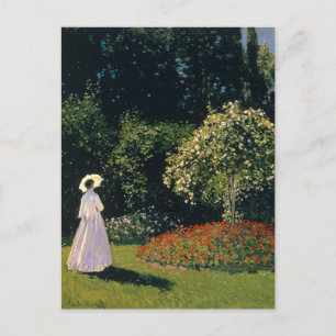 Monet - Vrouw in de tuin Briefkaart