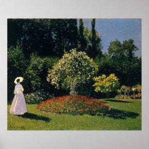 Monet - Vrouw in de tuin Poster