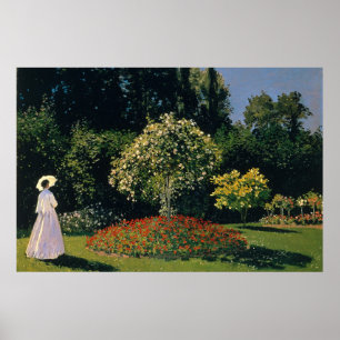 Monet - Vrouw in de tuin Poster