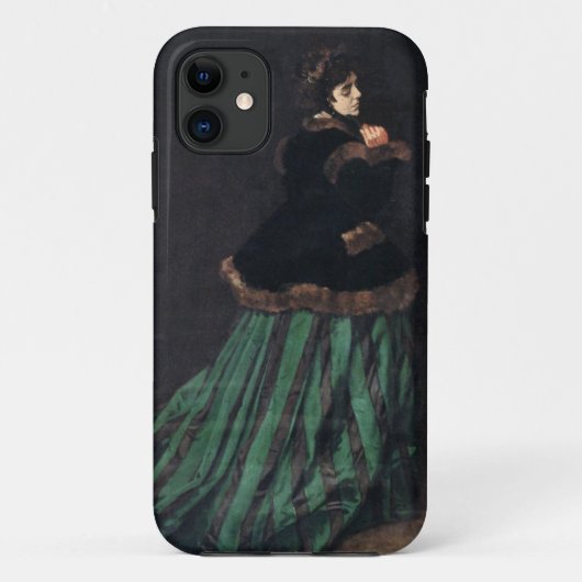 Monet Vrouw in groene jurk Case-Mate iPhone Case (Achterkant)
