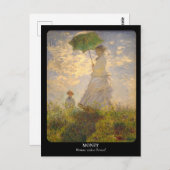 MONET / Vrouw met een Parasol Briefkaart (Voorkant / Achterkant)
