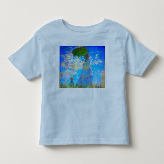 Monet Vrouw met een Parasol Kinder Shirts (Voorkant)