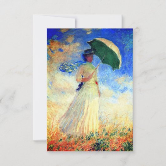 Monet Vrouw met een Parasol naar Rechts gekeerd Save The Date (Voorkant)