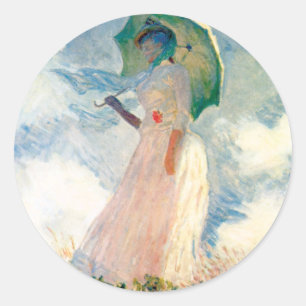 Monet vrouw met een parasol Stickers